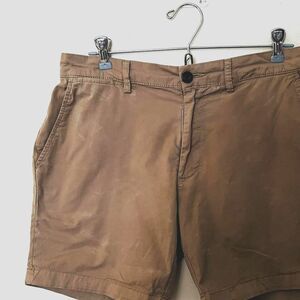 Goodthreads Cotton Twill Mid-Rise Everyday Chino Shorts men's Size 30 Khaki Neut